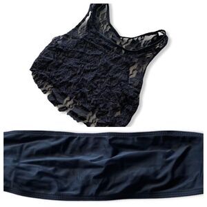 Beach Riot Bikini Bandeau Top & Lace Tank Combo‎